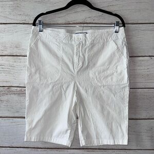 Island Collection White Bermuda Shorts – Size 10 Beach Summer Vacation Casual